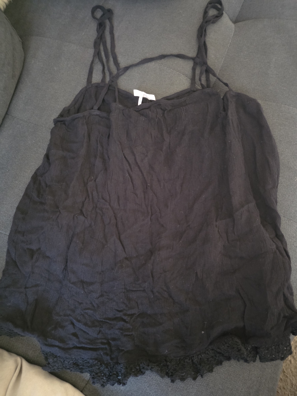 Free People Black Lace-Trim Camisole